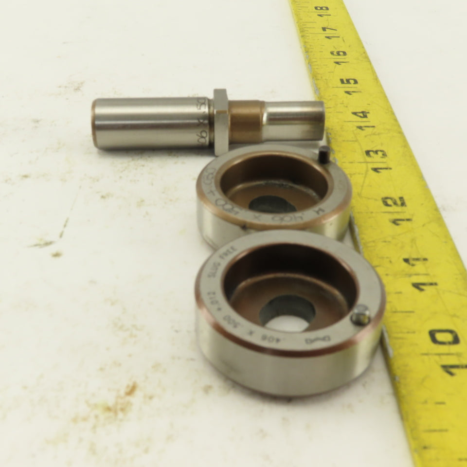 .406 x .500 + Tol Oval Die Punch CNC Turret .625 Punch Shank Lot Of 3