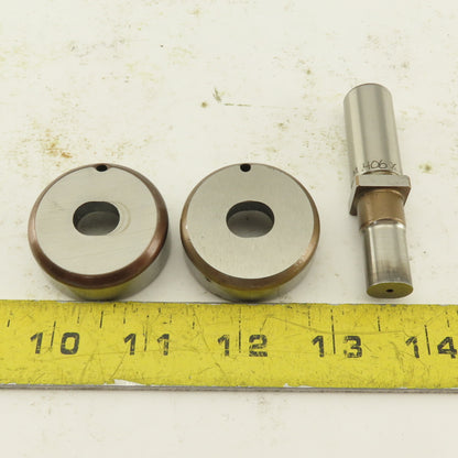 .406 x .500 + Tol Oval Die Punch CNC Turret .625 Punch Shank Lot Of 3