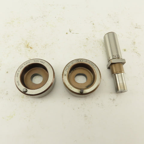 .406 x .500 + Tol Oval Die Punch CNC Turret .625 Punch Shank Lot Of 3