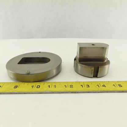 1.190 x 2.250 Actual Rect/Oval  Die Punch CNC Turret 2.750 Punch Shank Lot Of 2