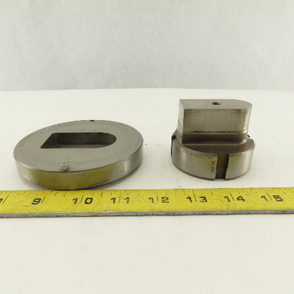 1.190 x 2.250 Actual Rect/Oval  Die Punch CNC Turret 2.750 Punch Shank Lot Of 2