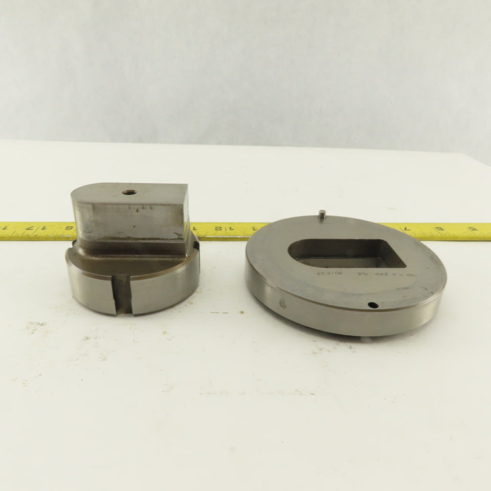 1.190 x 2.250 Actual Rect/Oval  Die Punch CNC Turret 2.750 Punch Shank Lot Of 2