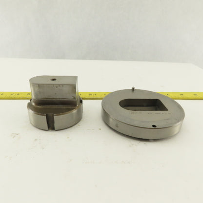 1.190 x 2.250 Actual Rect/Oval  Die Punch CNC Turret 2.750 Punch Shank Lot Of 2