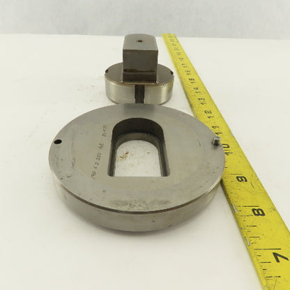 1.190 x 2.250 Actual Rect/Oval  Die Punch CNC Turret 2.750 Punch Shank Lot Of 2