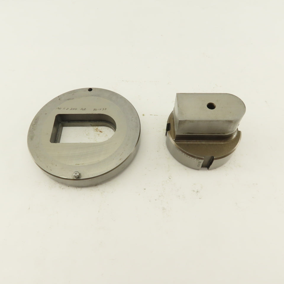 1.190 x 2.250 Actual Rect/Oval  Die Punch CNC Turret 2.750 Punch Shank Lot Of 2