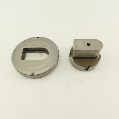 1.190 x 2.250 Actual Rect/Oval  Die Punch CNC Turret 2.750 Punch Shank Lot Of 2