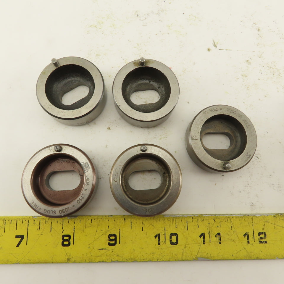 .406 x .750 + Tol  Die Punch CNC Turret .625 Punch Shank Lot Of 8