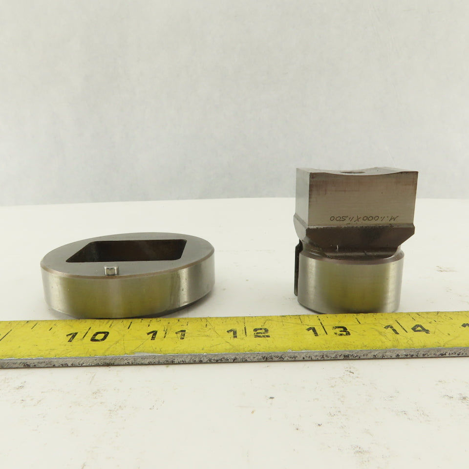 1.000 x 1.500 +.014 Rectangle Die Punch CNC Turret 1.625 Punch Shank Lot Of 2