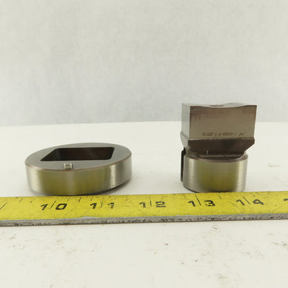 1.000 x 1.500 +.014 Rectangle Die Punch CNC Turret 1.625 Punch Shank Lot Of 2