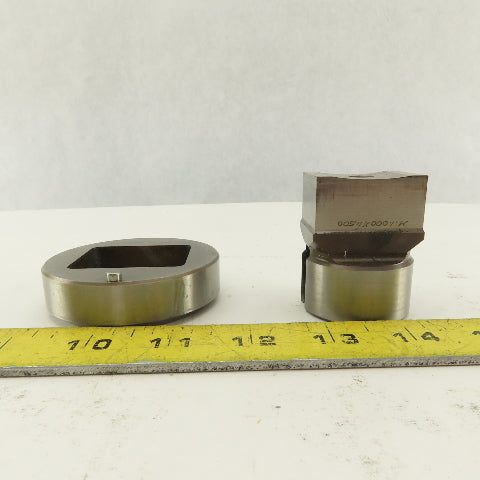 1.000 x 1.500 +.014 Rectangle Die Punch CNC Turret 1.625 Punch Shank Lot Of 2