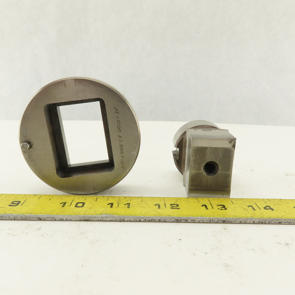 1.000 x 1.500 +.014 Rectangle Die Punch CNC Turret 1.625 Punch Shank Lot Of 2