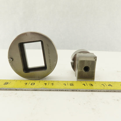 1.000 x 1.500 +.014 Rectangle Die Punch CNC Turret 1.625 Punch Shank Lot Of 2