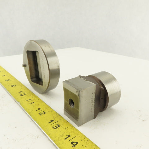 1.000 x 1.500 +.014 Rectangle Die Punch CNC Turret 1.625 Punch Shank Lot Of 2