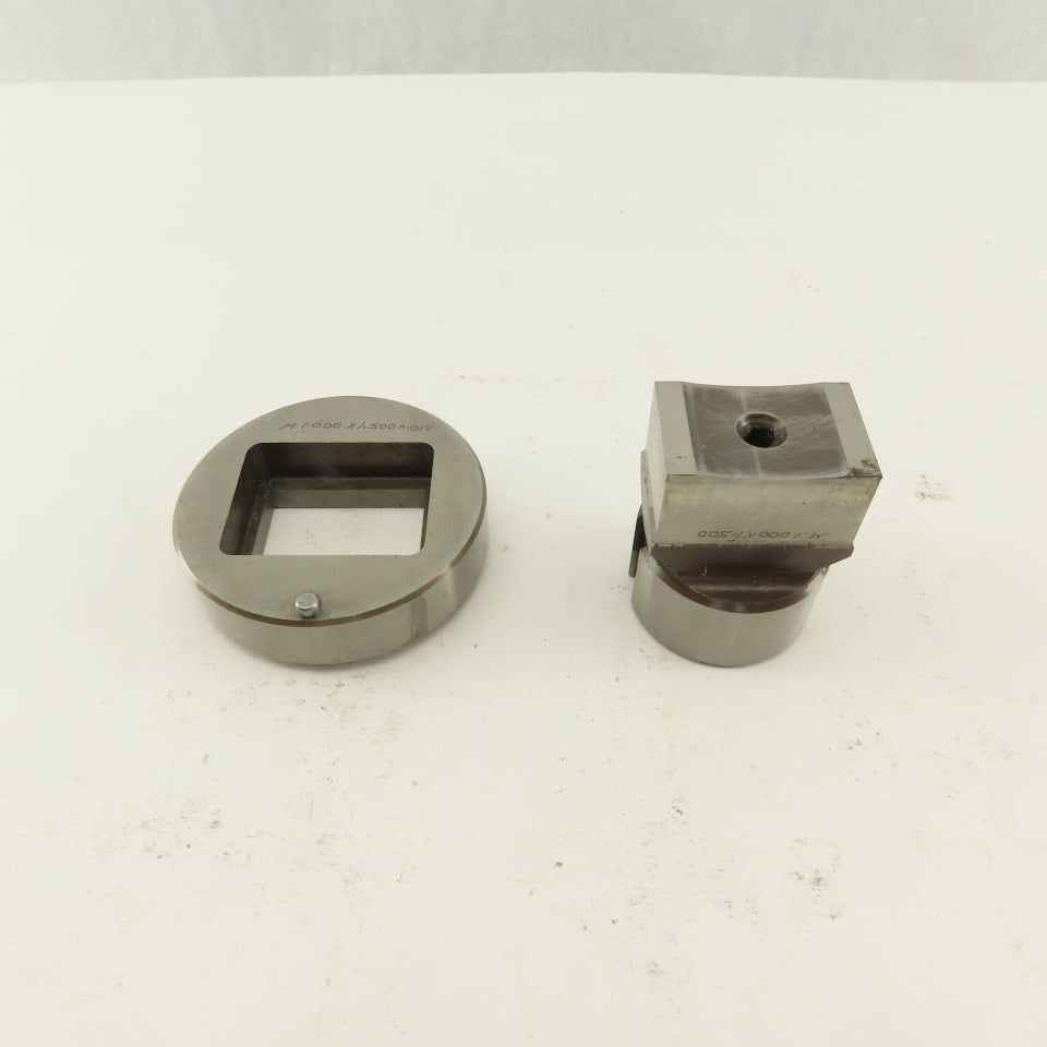1.000 x 1.500 +.014 Rectangle Die Punch CNC Turret 1.625 Punch Shank Lot Of 2