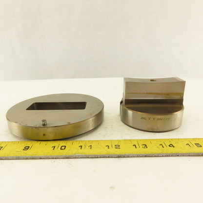 1.000 x 2.750 +.012 Rectangle Hole Die CNC Turret Punch Shank 3.125 Lot Of 2
