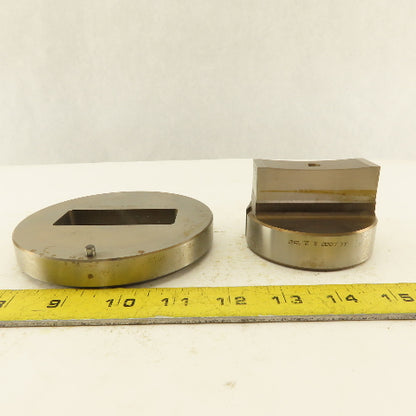 1.000 x 2.750 +.012 Rectangle Hole Die CNC Turret Punch Shank 3.125 Lot Of 2