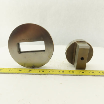 1.000 x 2.750 +.012 Rectangle Hole Die CNC Turret Punch Shank 3.125 Lot Of 2