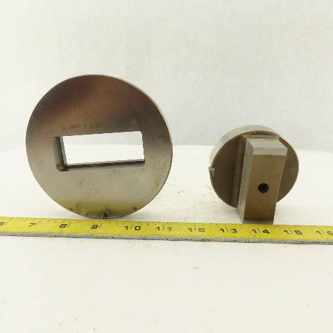1.000 x 2.750 +.012 Rectangle Hole Die CNC Turret Punch Shank 3.125 Lot Of 2