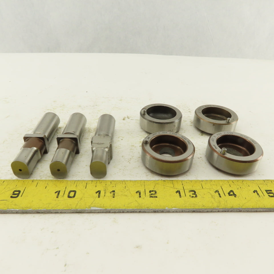 .437 x .625 + Tol Rectangle Hole Die CNC Turret Punch Shank .625 Lot Of 7
