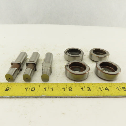.437 x .625 + Tol Rectangle Hole Die CNC Turret Punch Shank .625 Lot Of 7