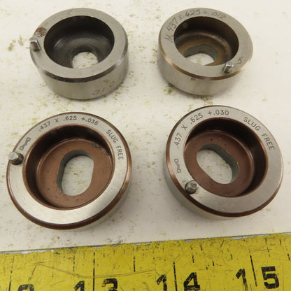 .437 x .625 + Tol Rectangle Hole Die CNC Turret Punch Shank .625 Lot Of 7
