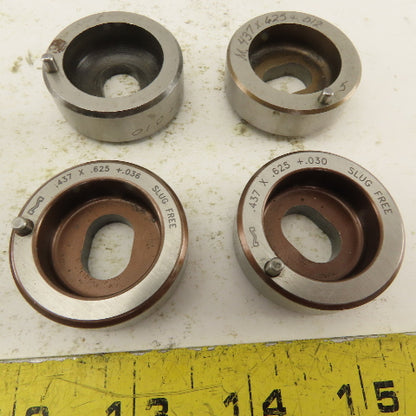 .437 x .625 + Tol Rectangle Hole Die CNC Turret Punch Shank .625 Lot Of 7
