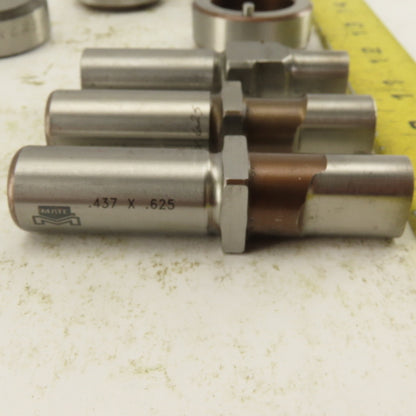 .437 x .625 + Tol Rectangle Hole Die CNC Turret Punch Shank .625 Lot Of 7