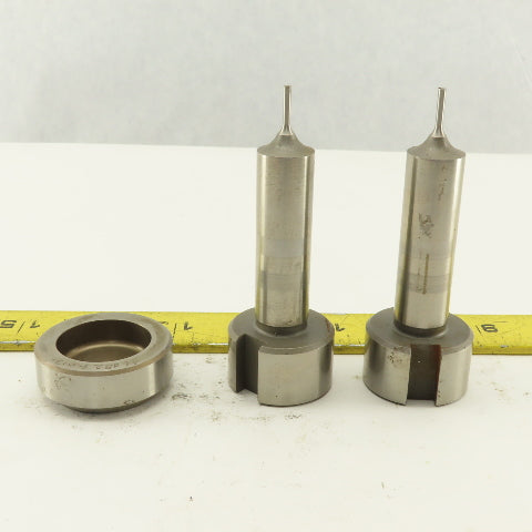 .082 +.012 Round Pin Hole Die CNC Turret Punch Shank 1.250 Lot Of 3