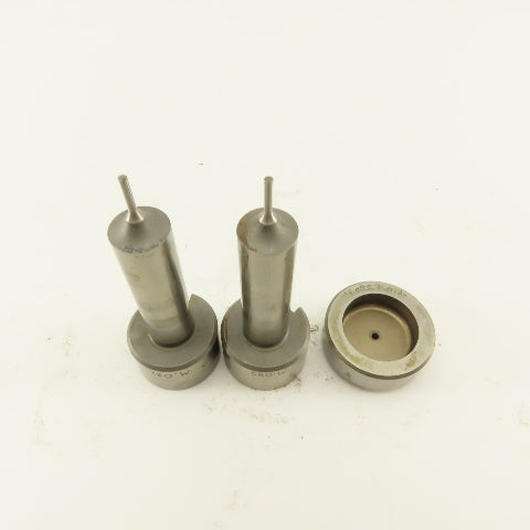 .082 +.012 Round Pin Hole Die CNC Turret Punch Shank 1.250 Lot Of 3