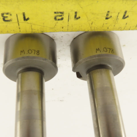 .078 +.012 Round Pin Hole Die CNC Turret Punch Shank 1.250 Lot Of 3