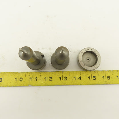 .078 +.012 Round Pin Hole Die CNC Turret Punch Shank 1.250 Lot Of 3