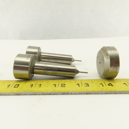 .078 +.012 Round Pin Hole Die CNC Turret Punch Shank 1.250 Lot Of 3