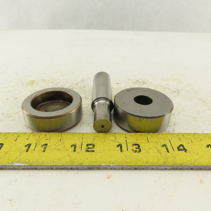 .446 + Tol Round Hole Die CNC Turret Punch Shank .6250 Lot Of 3