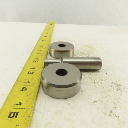 .446 + Tol Round Hole Die CNC Turret Punch Shank .6250 Lot Of 3