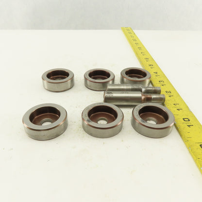 .375 + Tol Round Hole Die CNC Turret Punch Shank .6250 Lot Of 8
