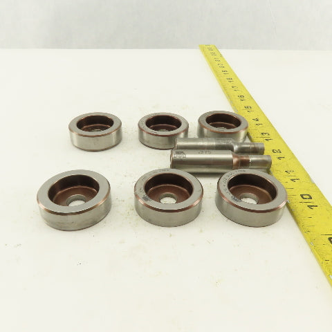 .375 + Tol Round Hole Die CNC Turret Punch Shank .6250 Lot Of 8