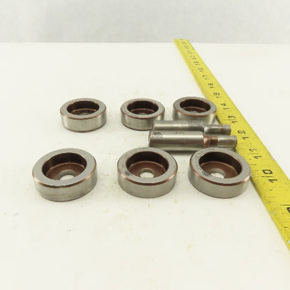 .375 + Tol Round Hole Die CNC Turret Punch Shank .6250 Lot Of 8