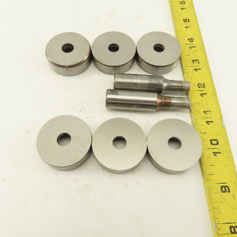 .375 + Tol Round Hole Die CNC Turret Punch Shank .6250 Lot Of 8