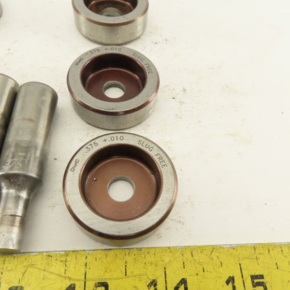 .375 + Tol Round Hole Die CNC Turret Punch Shank .6250 Lot Of 8