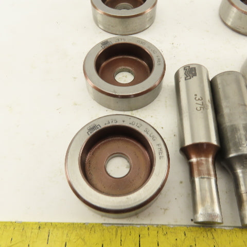 .375 + Tol Round Hole Die CNC Turret Punch Shank .6250 Lot Of 8