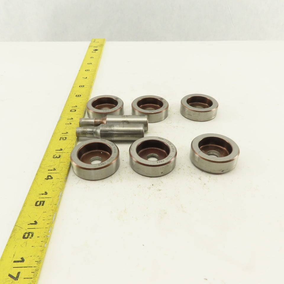 .375 + Tol Round Hole Die CNC Turret Punch Shank .6250 Lot Of 8