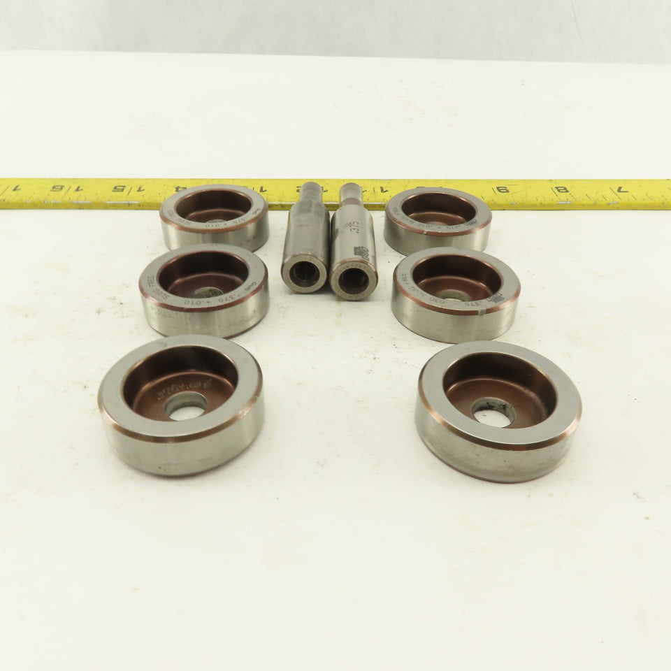 .375 + Tol Round Hole Die CNC Turret Punch Shank .6250 Lot Of 8