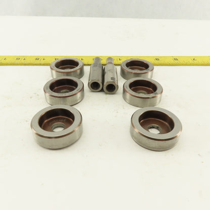 .375 + Tol Round Hole Die CNC Turret Punch Shank .6250 Lot Of 8
