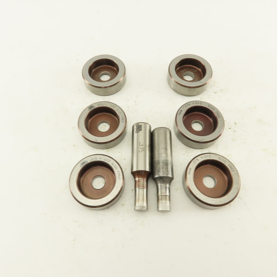 .375 + Tol Round Hole Die CNC Turret Punch Shank .6250 Lot Of 8