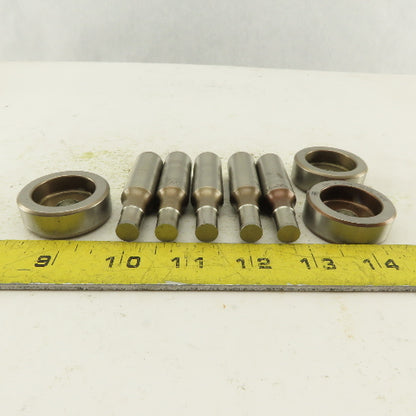 .380 + Tol Round Hole Die CNC Turret Punch Shank .6250 Lot Of 8