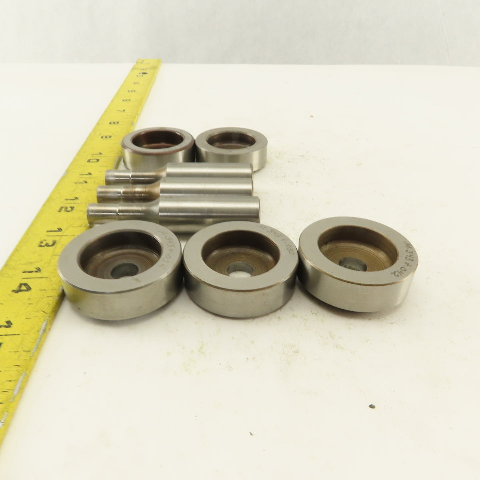 .343 + Tol Round Hole Die CNC Turret Punch Shank .625 Lot Of 8