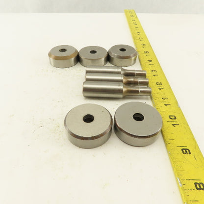 .343 + Tol Round Hole Die CNC Turret Punch Shank .625 Lot Of 8