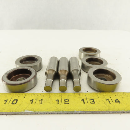 .343 + Tol Round Hole Die CNC Turret Punch Shank .625 Lot Of 8
