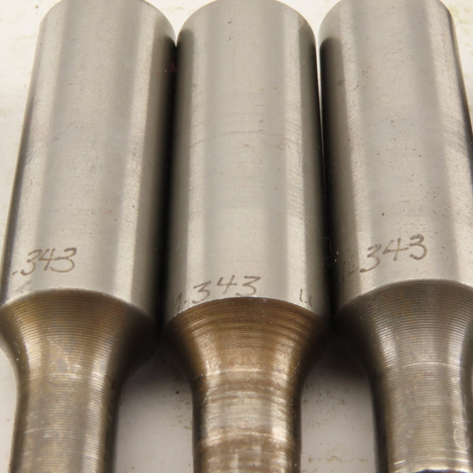 .343 + Tol Round Hole Die CNC Turret Punch Shank .625 Lot Of 8