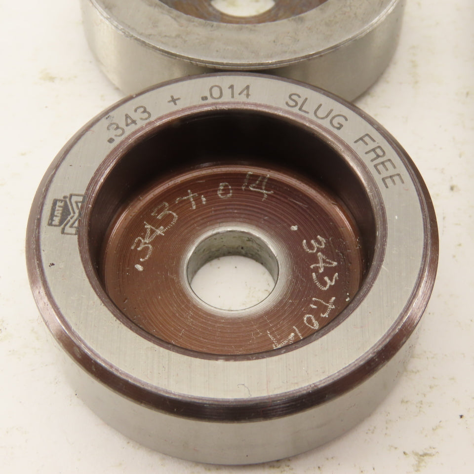.343 + Tol Round Hole Die CNC Turret Punch Shank .625 Lot Of 8